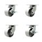 Service Caster 6'' Heavy Duty Semi Steel Cast Iron Caster Set 2 Swivel Lock 2 Brakes, 4PK CRAN-SCC-KP92S630-SSR-BSL-2-SLB-2 - alternate 1